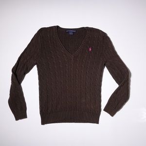 RALPH LAUREN SPORT WOMENS Golf Brown JUMPER XL